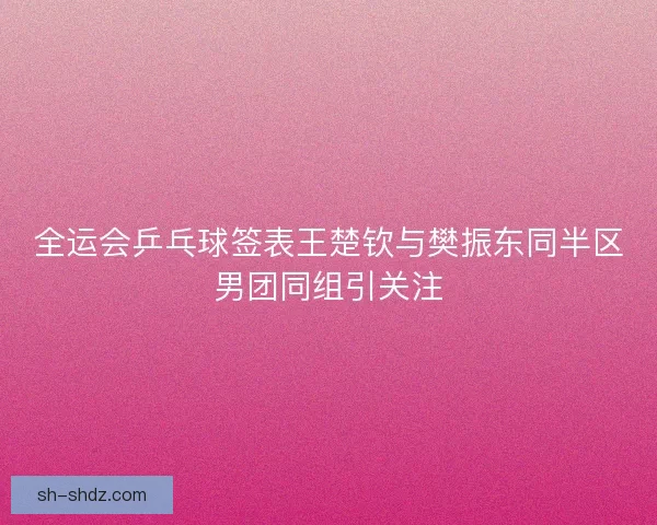 全运会乒乓球签表王楚钦与樊振东同半区男团同组引关注